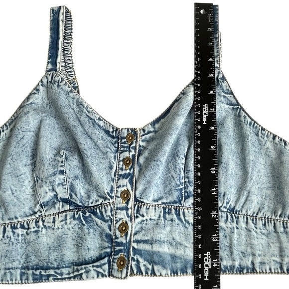 NWT Live 4 Truth Acid Washed Denim Cropped Tank Top Size Large - Picture 11 of 14